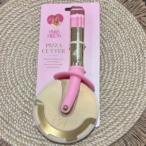 Paris Hilton Pink and Gold Pizza Cutter with Crystal Handle